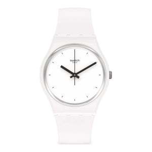 Reloj Swatch SO31W100 Think Time White Bioceramic 34mm - Dando la Hora