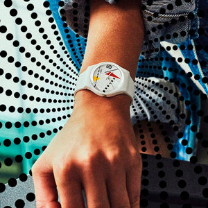 Reloj Swatch SO31W106 WHI_MEM M Bioceramic 34mm Swiss Made