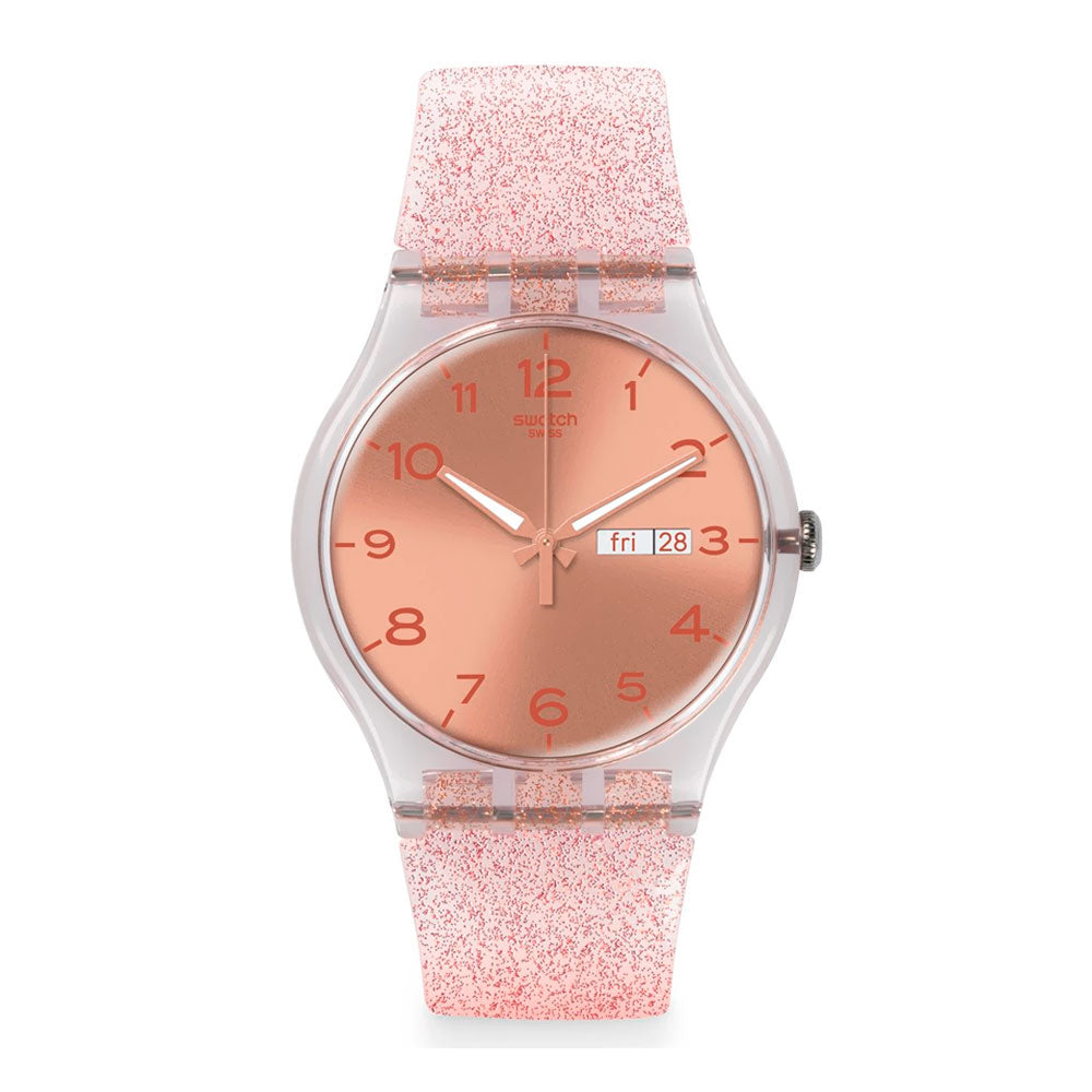 Reloj Swatch SUOK703 Pink Glistar 41mm Swiss Made -  Dando la Hora