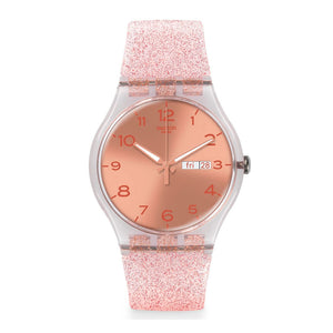 Reloj Swatch SUOK703 Pink Glistar 41mm Swiss Made -  Dando la Hora