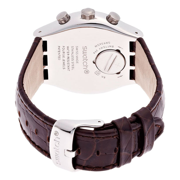 Reloj Swatch YVS400 Browned 43mm Chronograph Swiss Made  Dando la Hora