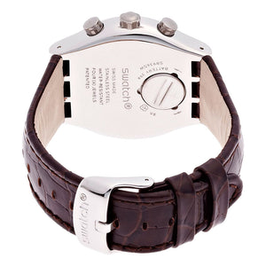 Reloj Swatch YVS400 Browned 43mm Chronograph Swiss Made  Dando la Hora