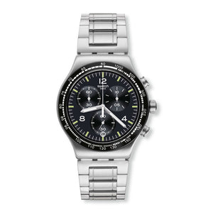 Reloj Swatch YVS444G Night Flight 43mm Quartz Chronograph  Dando la Hora