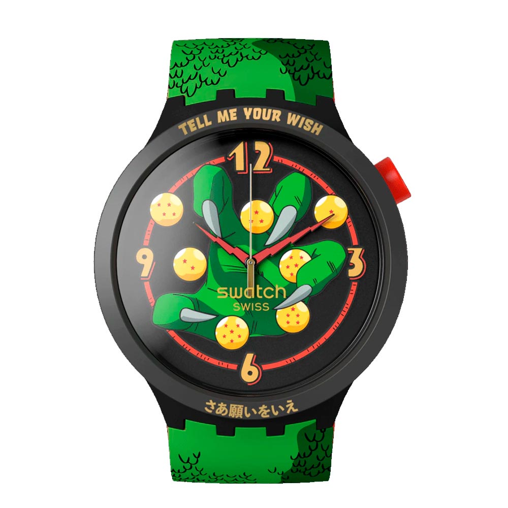 Reloj Swatch x Dragon Ball Z SB01Z102 Shenlong 47mm - Dando la Hora