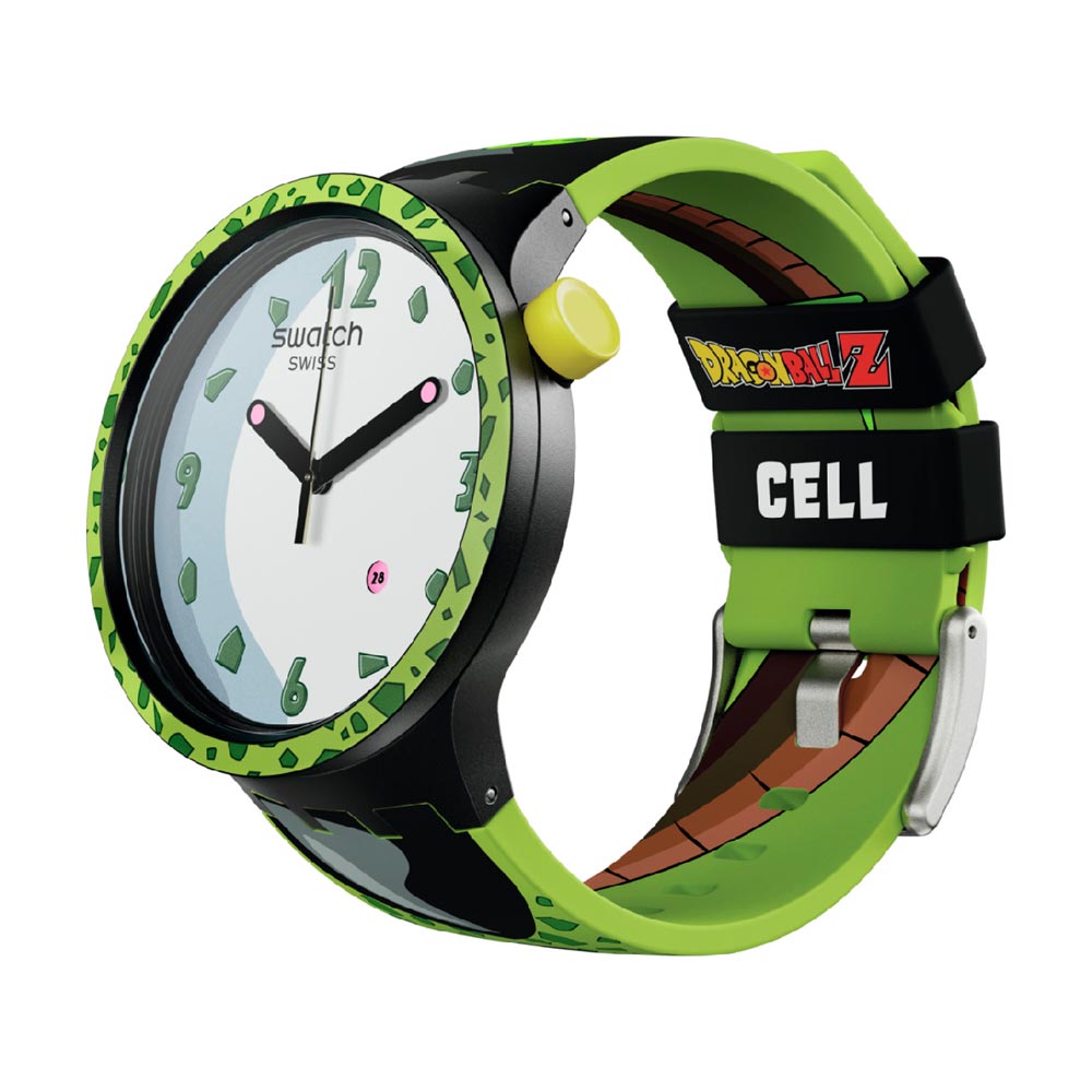 Reloj Swatch x Dragon Ball Z SB01Z401 Cell 47mm - Dando la Hora