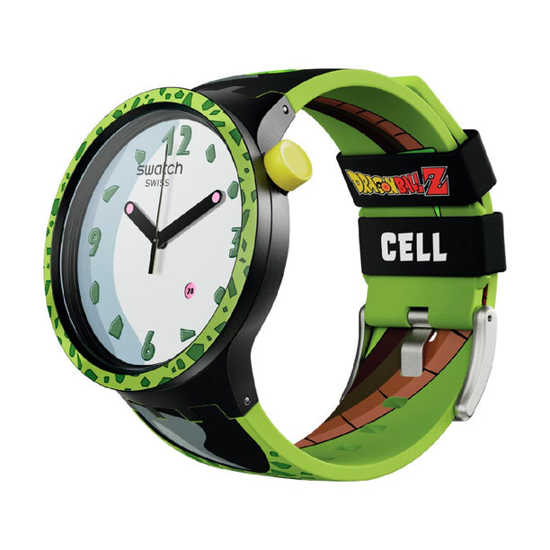 Reloj Swatch x Dragon Ball Z SB01Z401 Cell 47mm - Dando la Hora