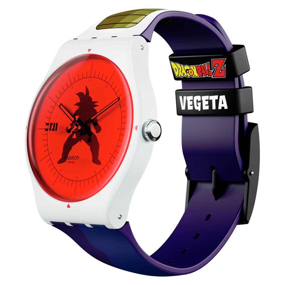 Reloj Swatch x Dragon Ball Z SUOZ348 Vegeta 41mm Dando la Hora Dando La Hora