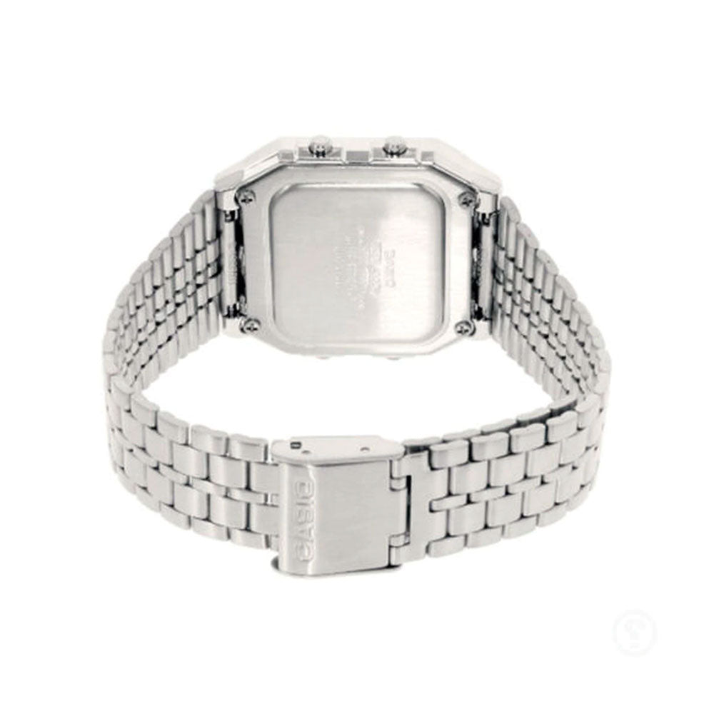 Reloj World Time Casio Vintage A500WA-7DF Plateado Full