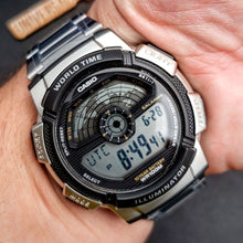 Reloj World Time Royale Casio Vintage AE-1100WD-1AVDF Plateado