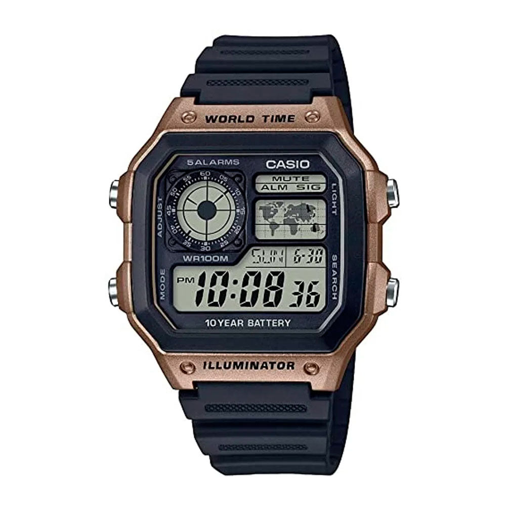 Reloj World Time Royale Casio Vintage AE-1200WH-5AVCF - Dando la Hora