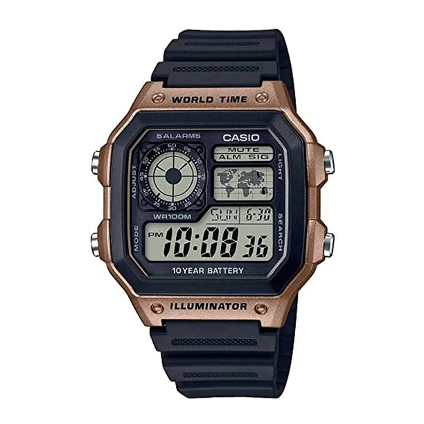 Reloj World Time Royale Casio Vintage AE-1200WH-5AVCF - Dando la Hora
