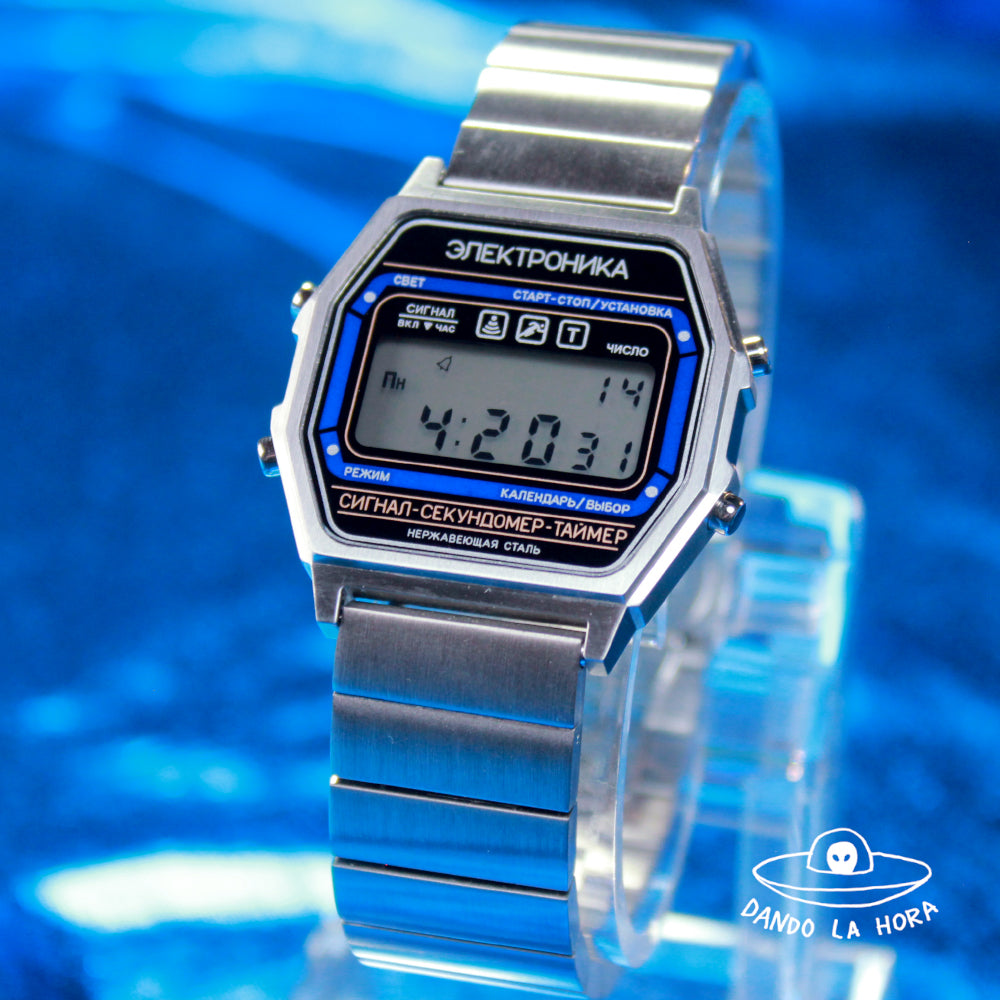 Reloj Elektronika #1250 Acero Inoxidable Made in Belarus - Dando la Hora