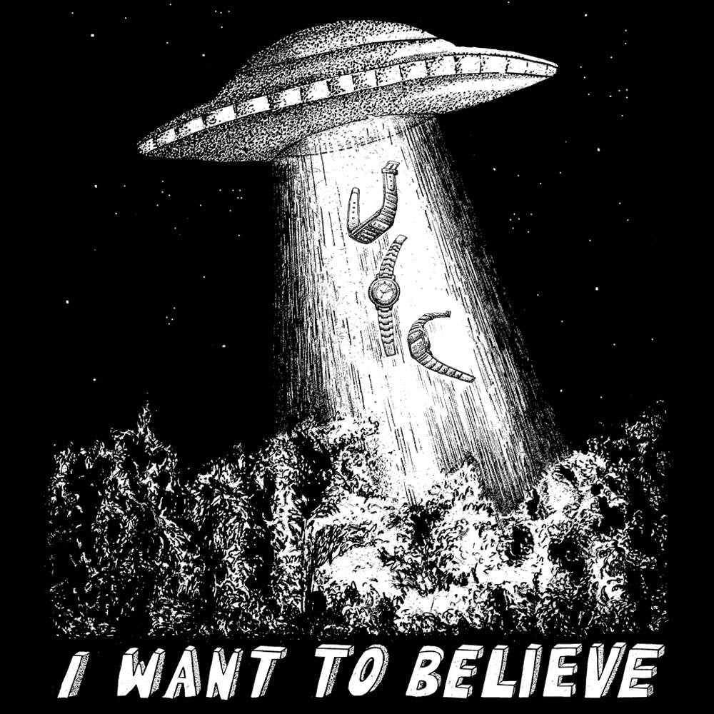 Polera Oficial Dando la Hora x Vickbur - I Want to Believe Unisex
